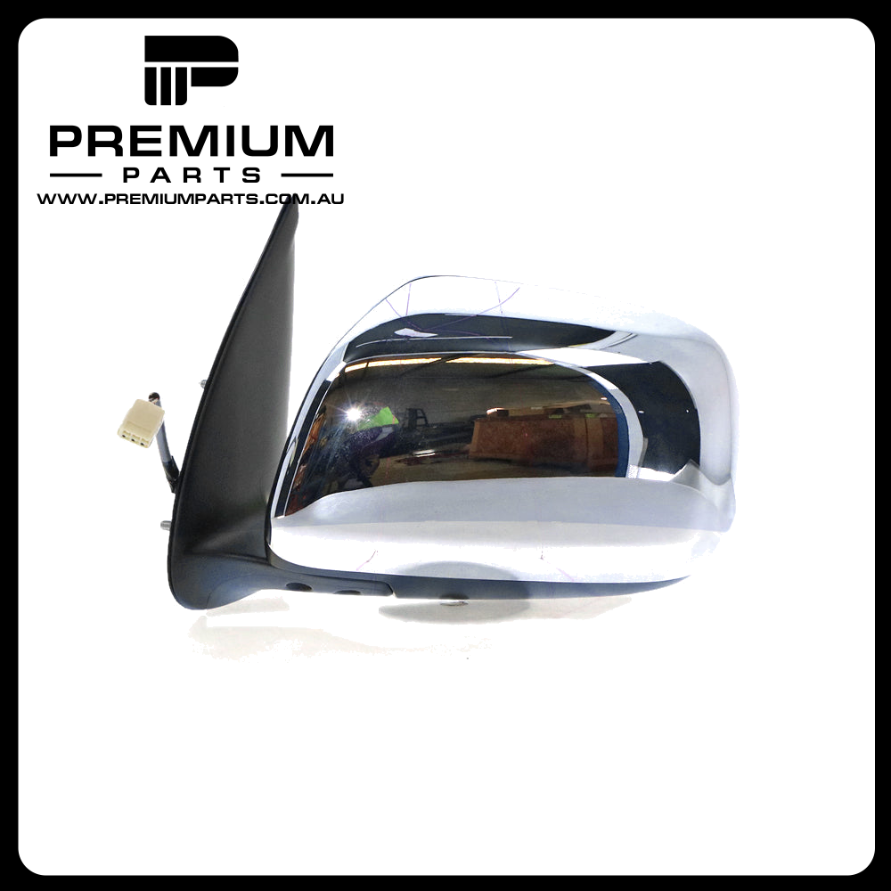 Chrome Door Mirror Electric Adjust Left Side Genuine suits Toyota Hilux 15/16/25/26 Series SR & SR5 2005 to 2009