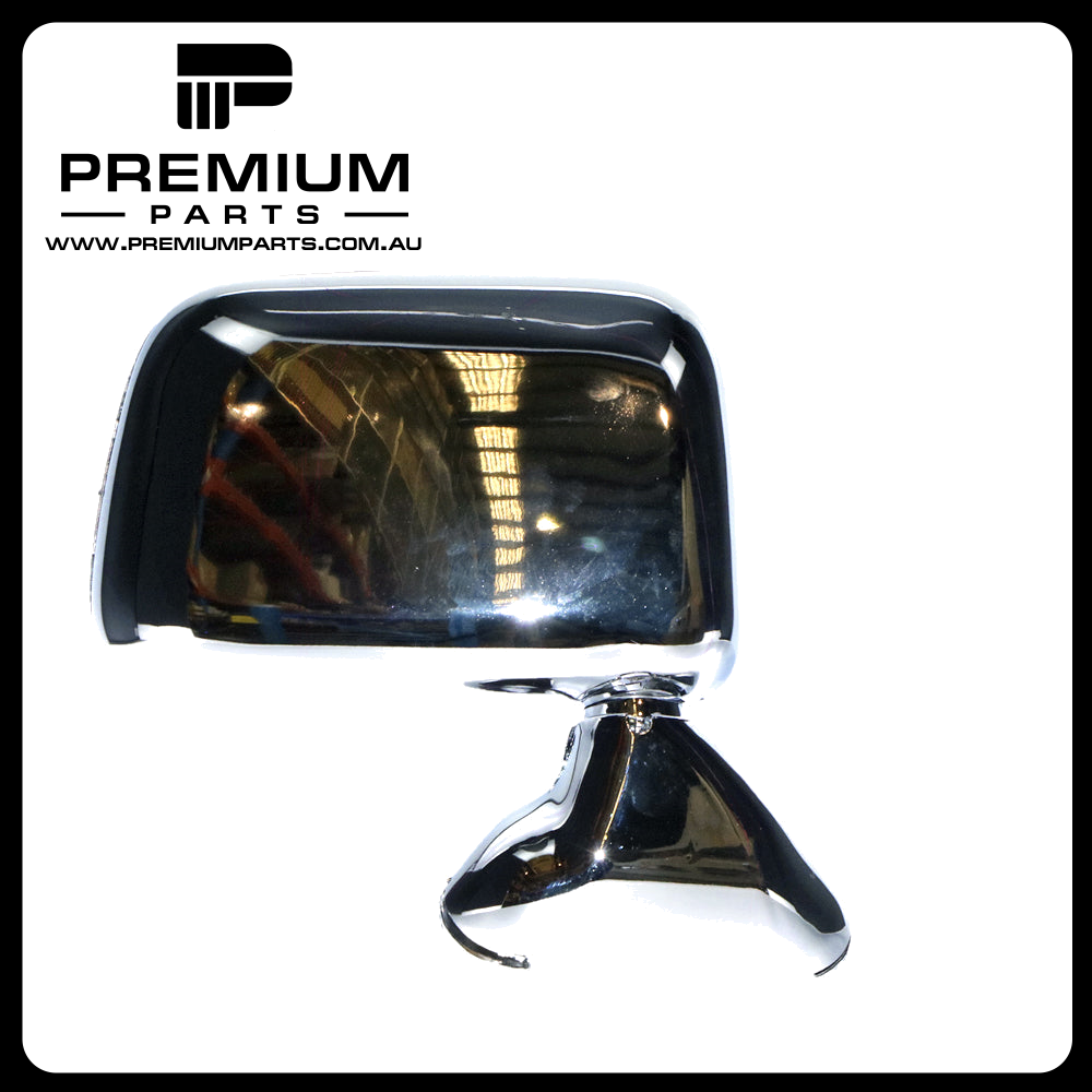 Chrome Door Mirror Door Mount Right Side Aftermarket Suits Toyota Hilux 80 Series 1988 to 1997