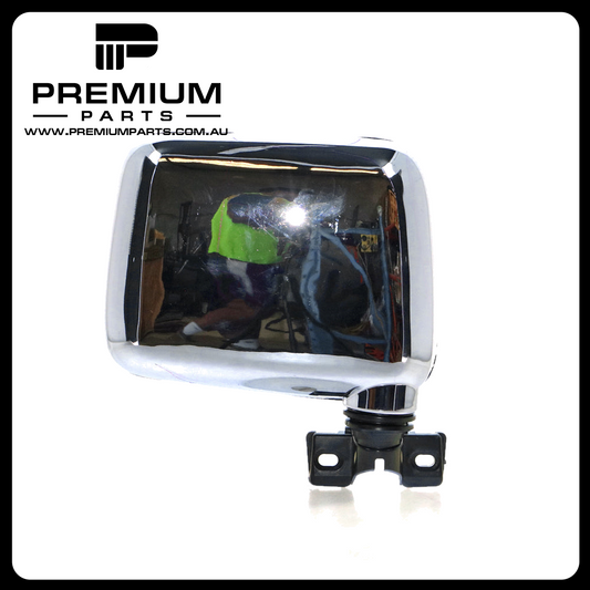 Door Mirror, Chrome, Right Side Aftermarket Suits Holden Rodeo TF 1988 to 2003