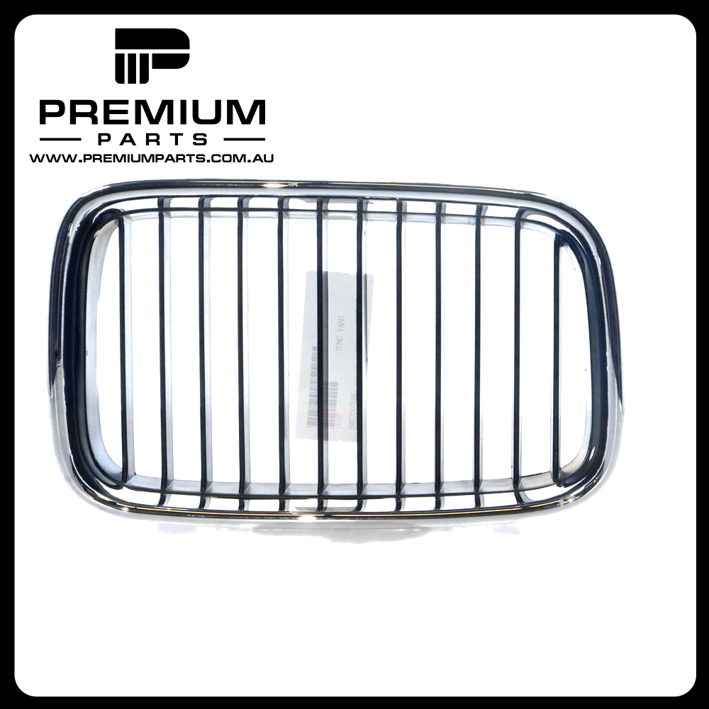 Chrome/Black Grille Right Side Aftermarket Suits BMW 3 Series E36 1991 to 1996