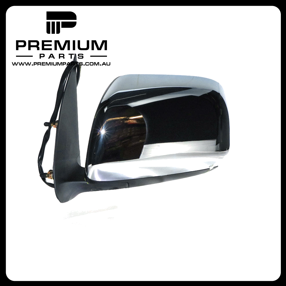 Chrome Door Mirror Electric Adjust Left Side Aftermarket suits Toyota Hilux 15/16/25/26 Series SR & SR5 2005 to 2009