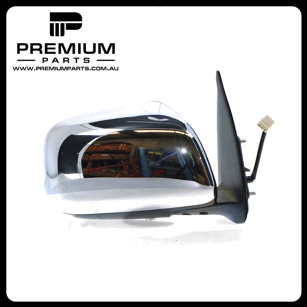 Chrome Door Mirror Electric Adjust Right Side Genuine suits Toyota Hilux 15/16/25/26 Series SR & SR5 2005 to 2009