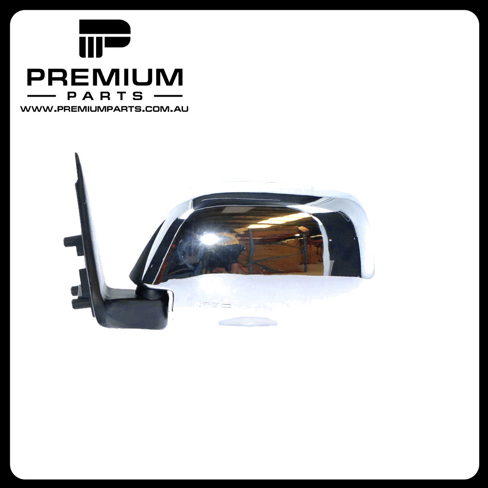 Chrome Door Mirror Sail Mount Left Side Aftermarket Suits Toyota Hilux 80 Series 1988 to 1997