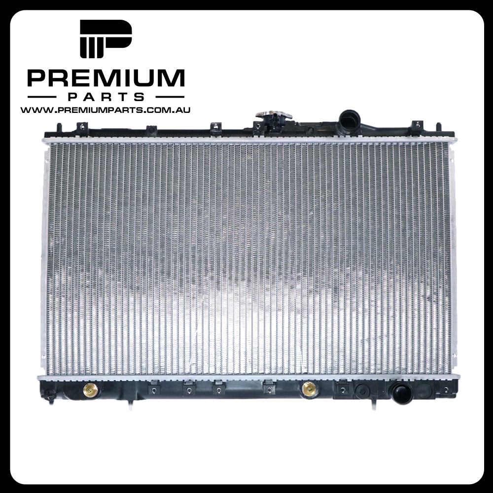 Radiator 35 / 35 mm Plastic Aluminium 375 x 648 x 26 mm Manual/Auto 2.0L & 2.0L V6 L 4G63,6A12 Aftermarket Suits Mitsubishi Galant HJ 1993 to 1996