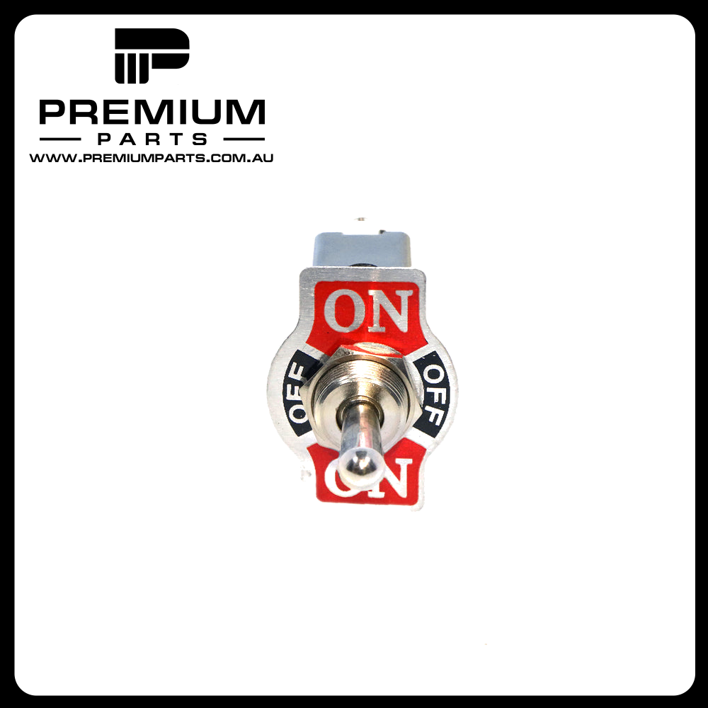 Metal On/Off/On Toggle Switch - 20A, with Spring Return