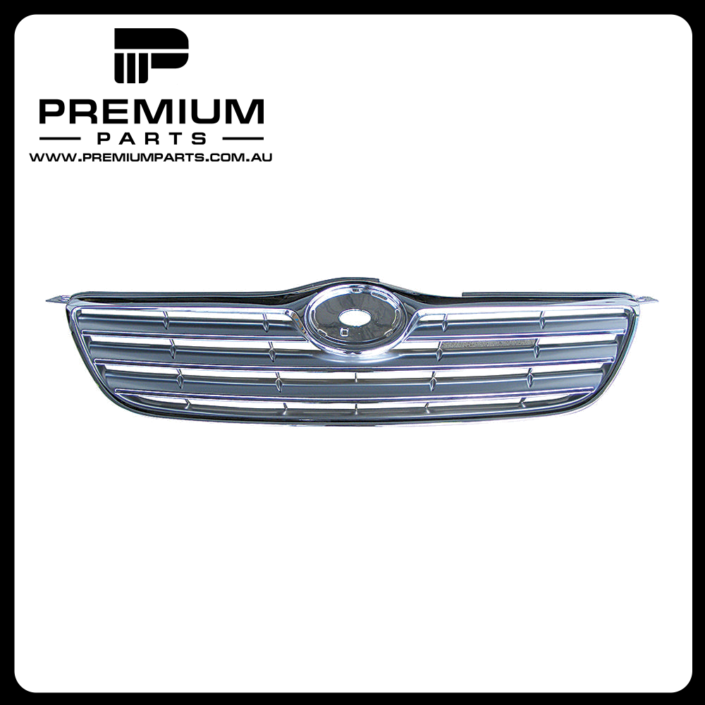 Chrome Grille Aftermarket Suits Toyota Corolla ZZE122R 4/2004 to 3/2007