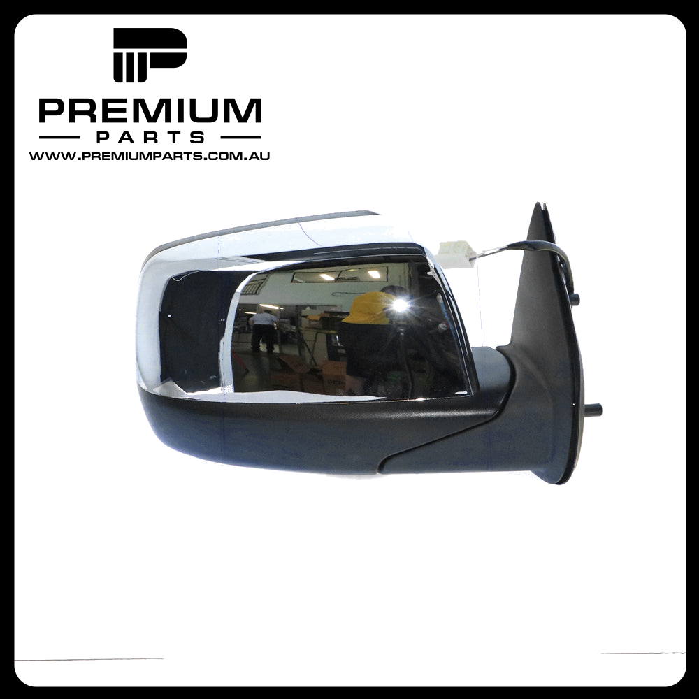 Chrome Door Mirror Electric Adjust Right Side Aftermarket Suits Ford Ranger PJ 2006 to 2009