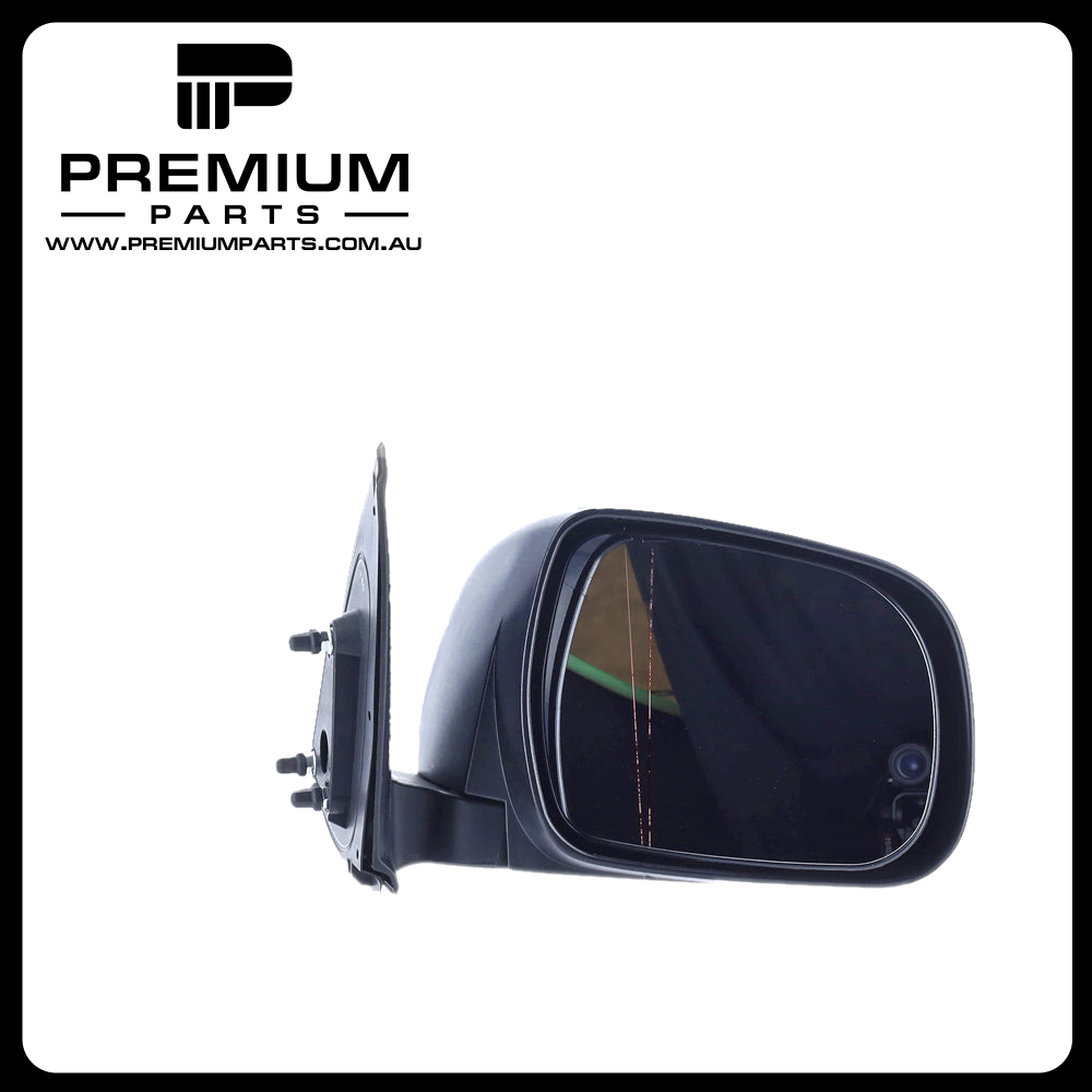 Black Door Mirror Manual Adjust Right Side suits Toyota Hilux 15/16/25/26 Series Single Cab/Xtra Cab 4WD SR & SR5 2009 to 2015