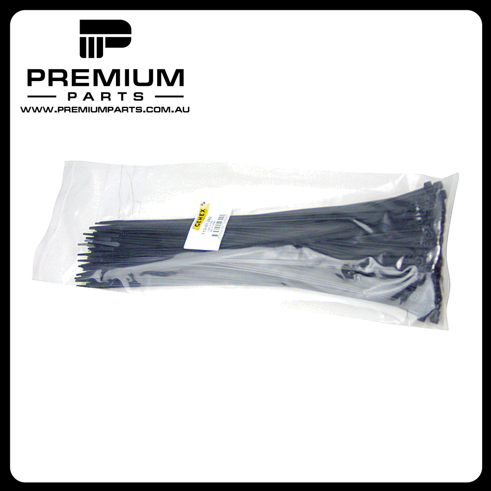 Cable Ties (Black) 3.6mm x 300mm - Pack of 100