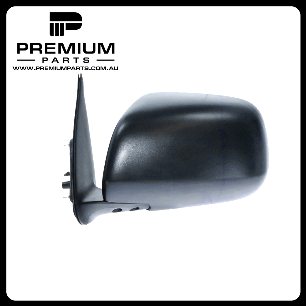 Black Door Mirror Manual Adjust Left Side Genuine suits Toyota Hilux 15/16/25/26 Series Single Cab/Xtra Cab 4WD SR & SR5 2009 to 2015