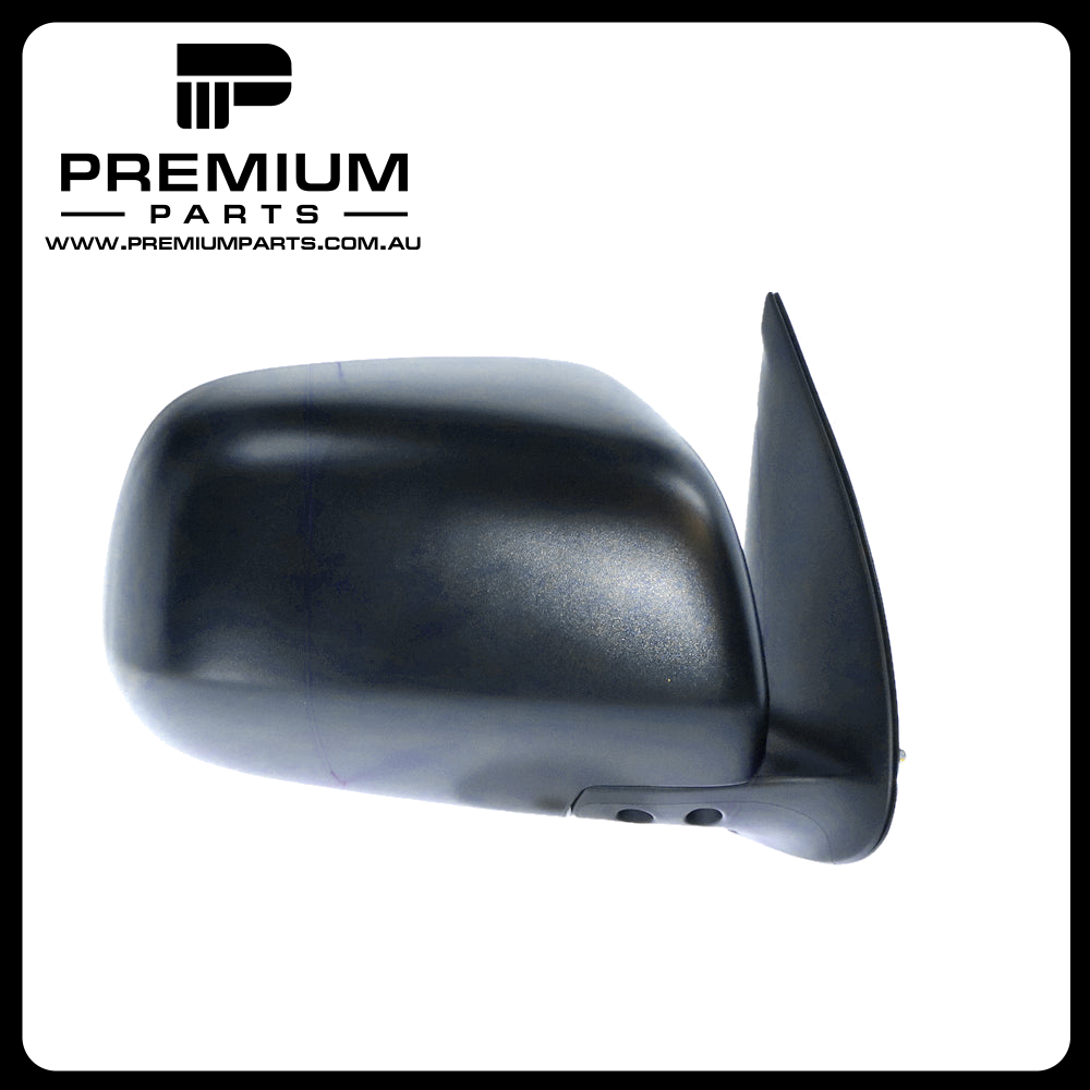 Black Door Mirror Manual Adjust Right Side Genuine suits Toyota Hilux 15/16/25/26 Series Single Cab/Xtra Cab 4WD SR & SR5 2009 to 2015
