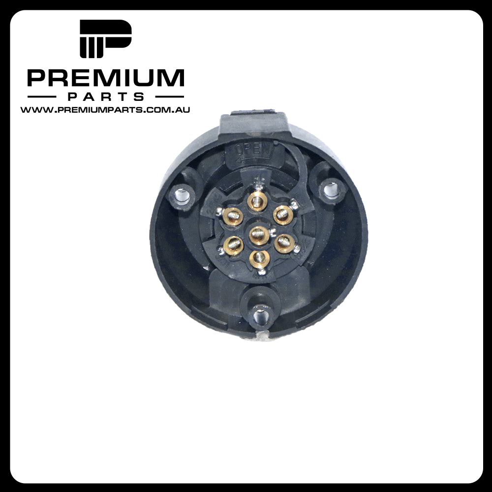 Trailer Socket - 7 Pin Large, UV Resistant Plastic