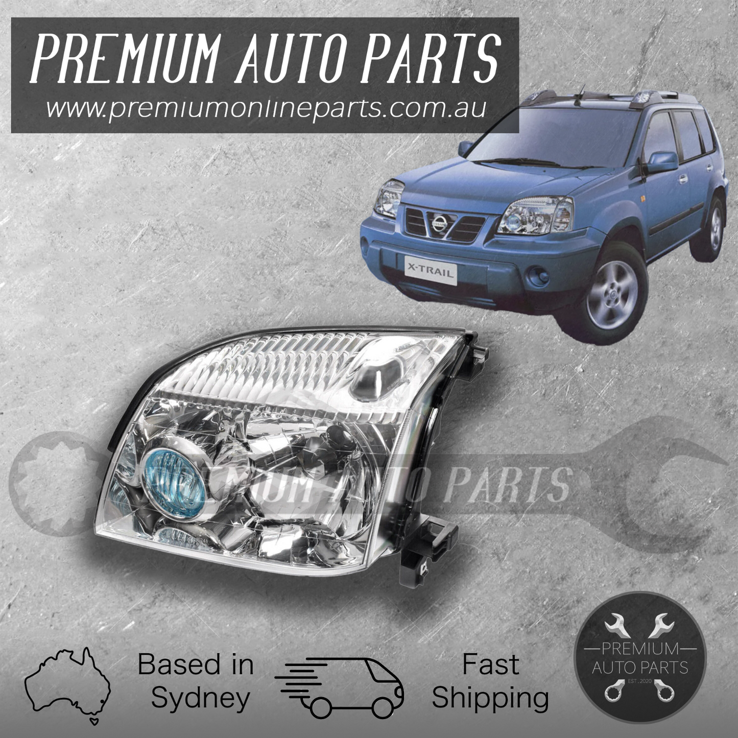 Head Light Lamp Front LEFT suits Nissan X-trail Xtrail T30 2001 - 2007 *NEW*