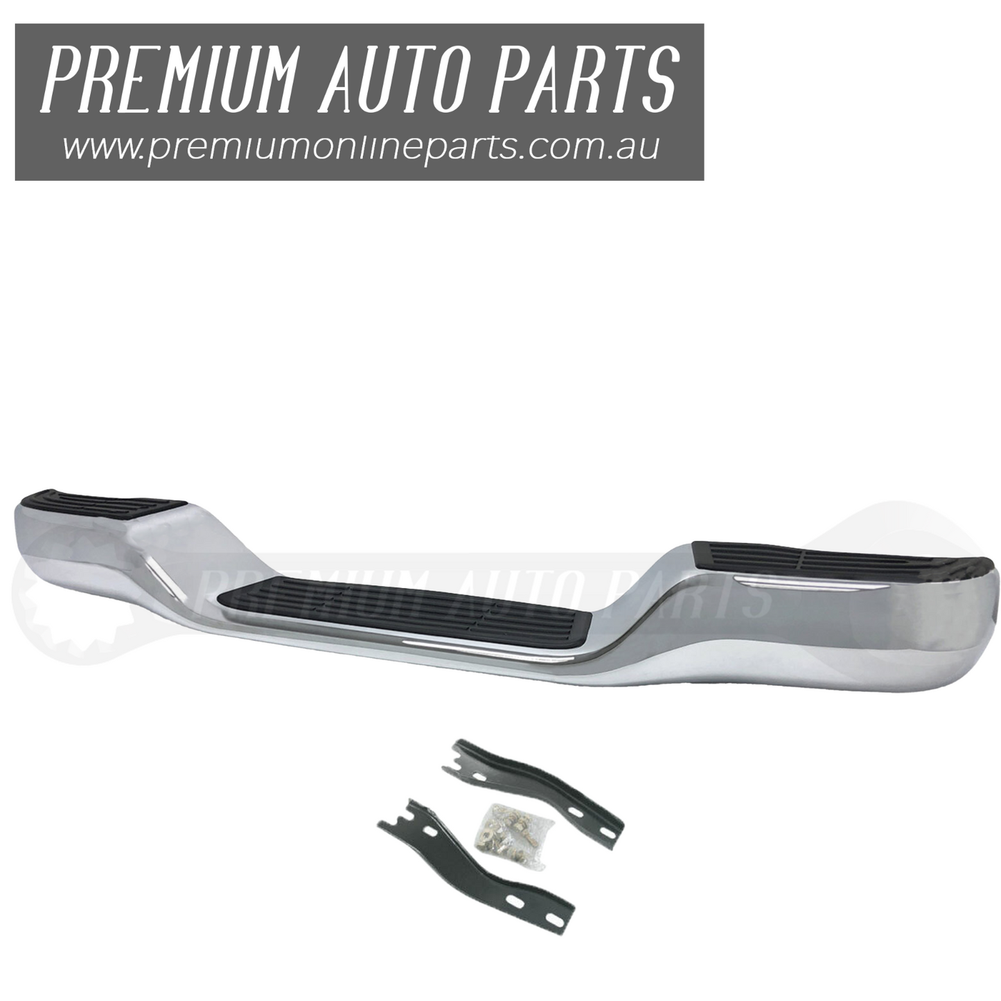 Rear Bumper Bar Step Chrome Suits Toyota Hilux SR SR5 4WD 2005-2015 (No Towbar)