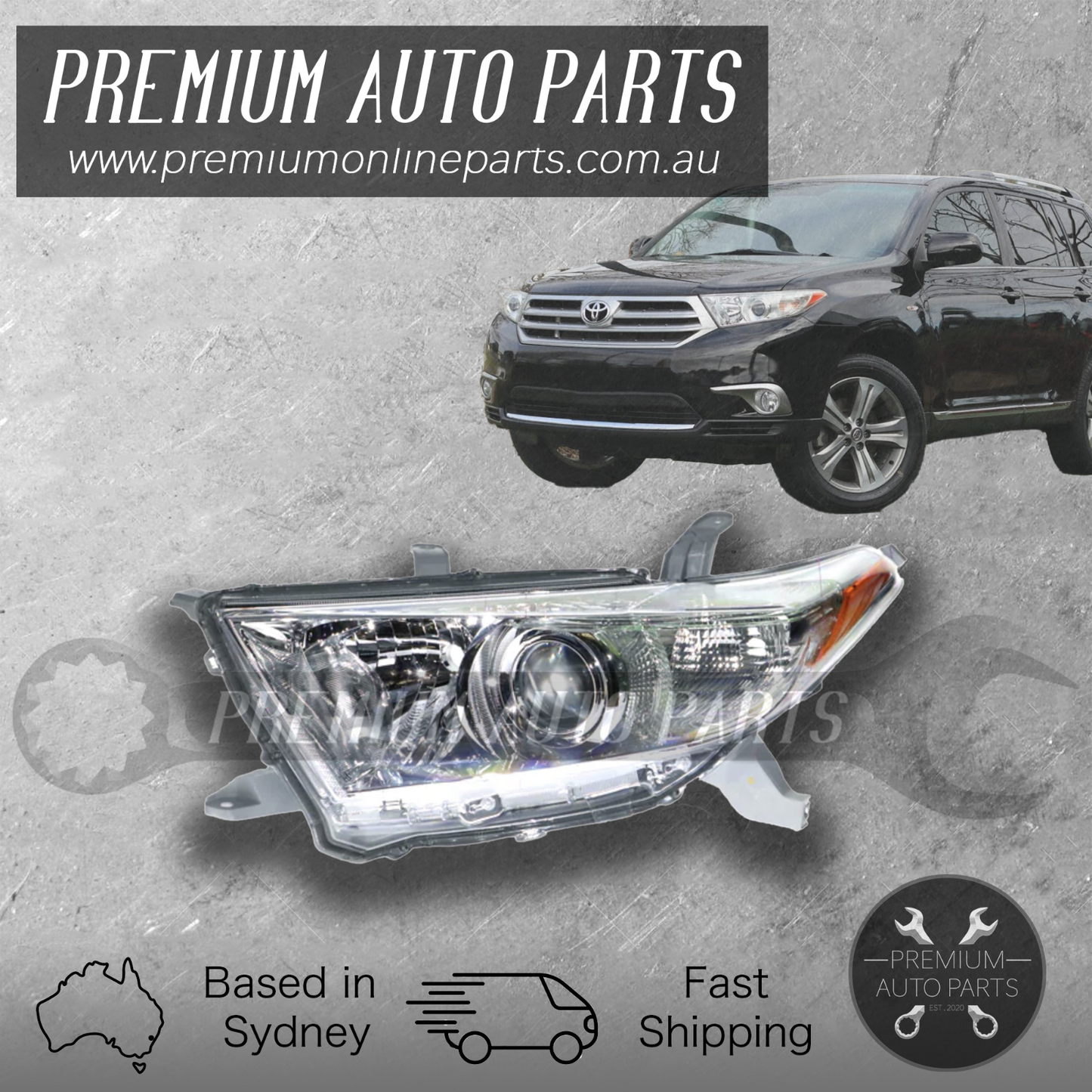 Head Lamp Light Front LEFT LH suit Toyota Kluger GSU45 GSU40 10-13 *OEM GENUINE*