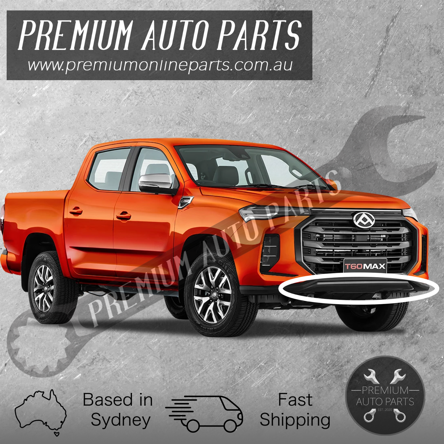 Front Lower Bumper Bar Board Protector suits LDV T60 2022-On