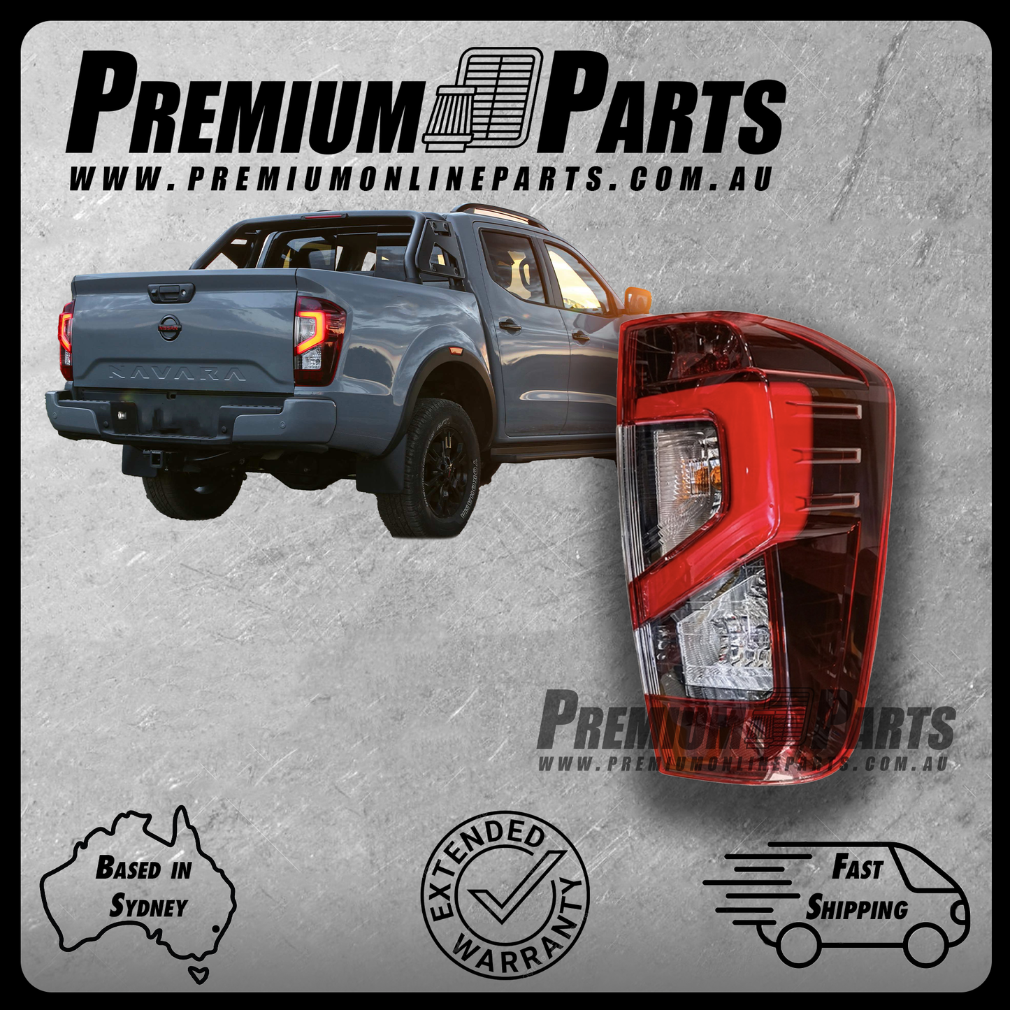 Rear Tail Light Lamp RIGHT suits Nissan Navara NP300 D23 Ute 2021-On & 2015-2021