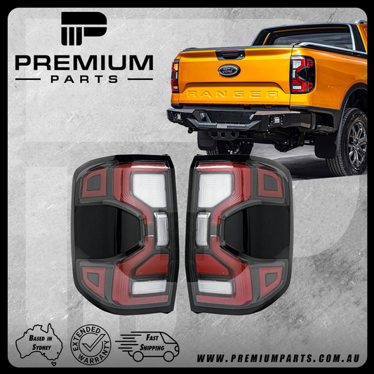 Ford Ranger Tail Light Pair RA 2022 - On LED TYPE (Non Radar)