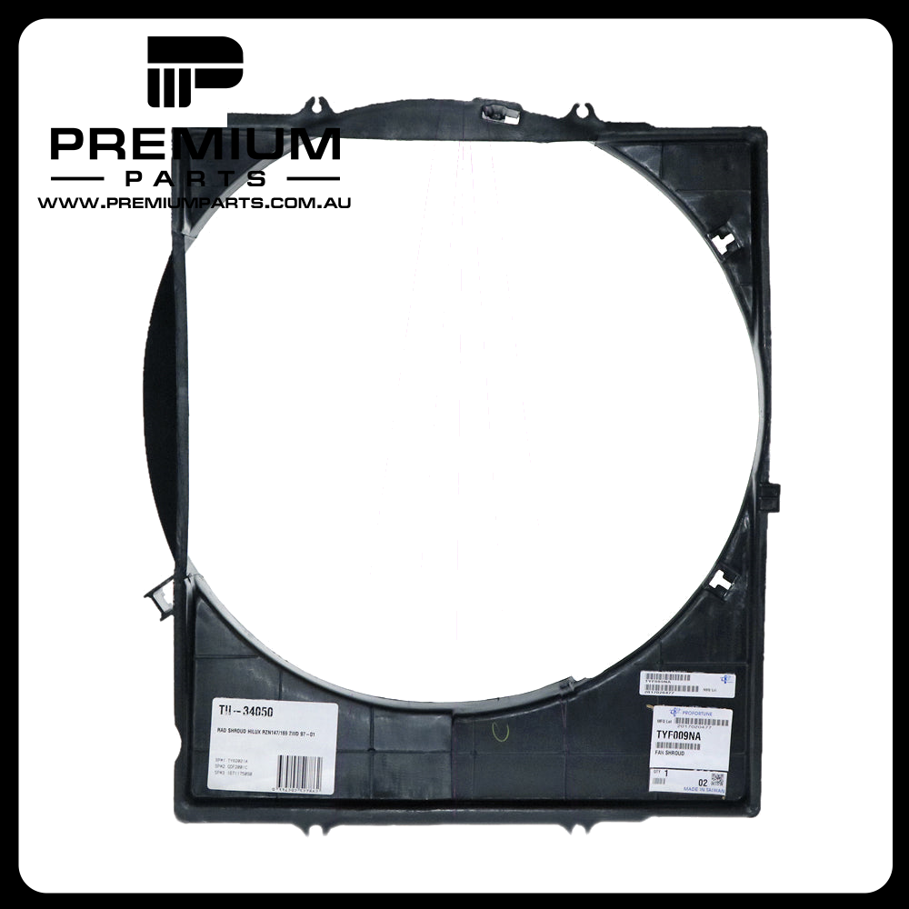 Radiator Shroud Aftermarket suits Toyota Hilux with 2.0L 1RZ-E & 2.7L 3RZ-FE 4CYL Petrol Engines