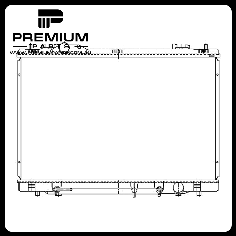 Radiator 38 / 38 mm Plastic Aluminium 450 x 708 x 26 mm Mauto 4.6 L 1URFSE Aftermarket Suits Lexus LS460 USF40R 2006 to 2021