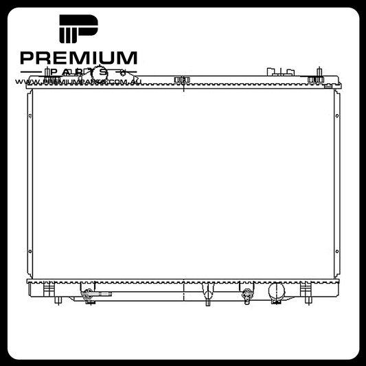 Radiator 38 / 38 mm Plastic Aluminium 450 x 708 x 26 mm Mauto 4.6 L 1URFSE Aftermarket Suits Lexus LS460 USF40R 2006 to 2021