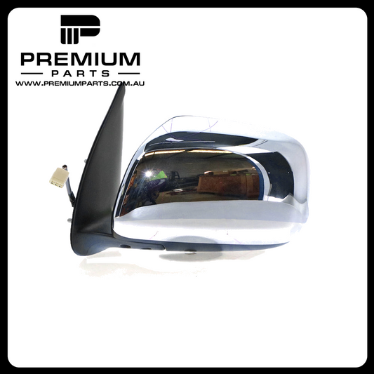Chrome Door Mirror Electric Adjust Left Side Genuine suits Toyota Hilux 15/16/25/26 Series SR & SR5 2005 to 2009