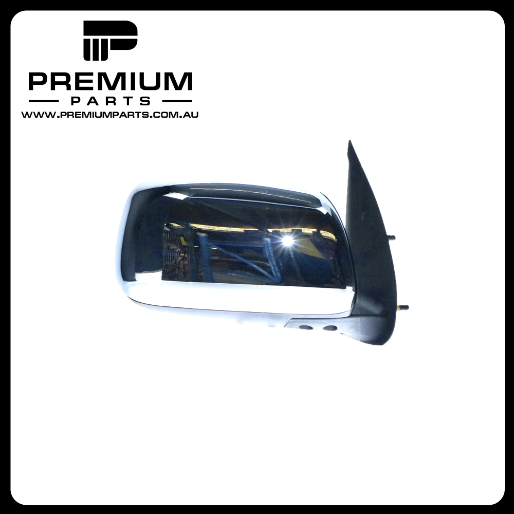 Chrome Door Mirror Manual Adjust Right Side Aftermarket suits Toyota Hilux 15/16/25/26 Series 2005 to 2015