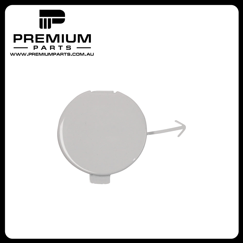 White Rear Bar Tow Hook Cover Genuine Suits Mitsubishi Lancer CJ 2007 to 2015