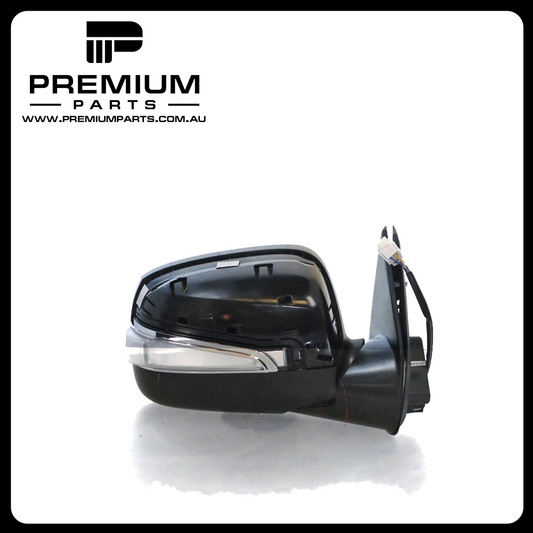 Black Door Mirror Electric Adjust with Indicator Right Side Genuine suits Holden Rodeo & Isuzu D-Max