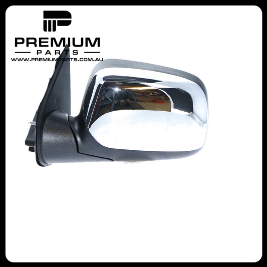 Chrome Door Mirror Left Side Aftermarket Suits Holden Rodeo RA 2003 to 2008