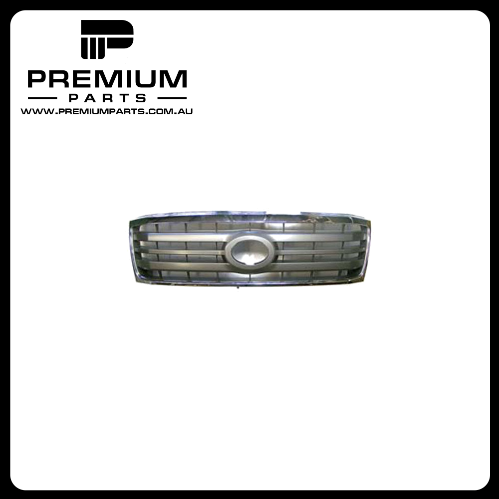 Silver with Chrome Surround Grille Aftermarket suits Toyota Landcruiser 100 Series 5/2005 to 7/2007