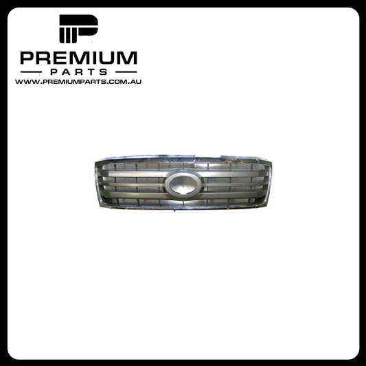 Silver with Chrome Surround Grille Aftermarket suits Toyota Landcruiser 100 Series 5/2005 to 7/2007