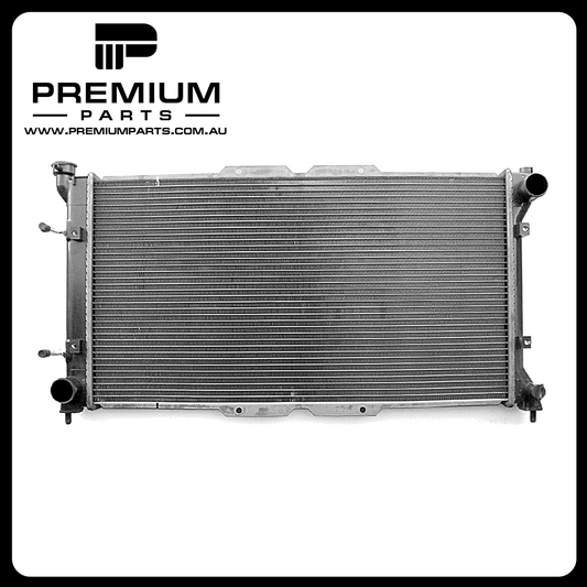 Radiator 38 / 38 mm Plastic Aluminium 675 x 358 x 16 mm Manual/Auto 2.2 L EJ22 Aftermarket Suits Subaru Liberty B2 1994 to 1998