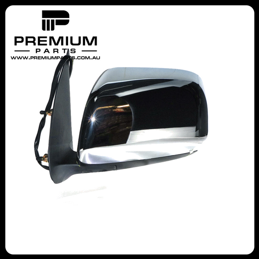 Chrome Door Mirror Electric Adjust Left Side Aftermarket suits Toyota Hilux 15/16/25/26 Series SR & SR5 2005 to 2009