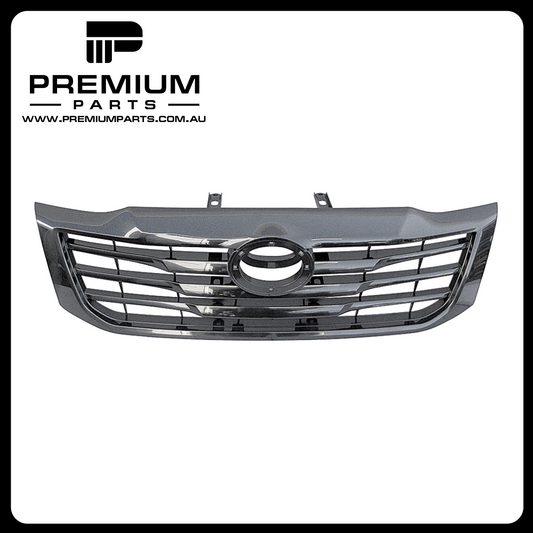 Grey Grille w/Chrome Surround Aftermarket suits Toyota Hilux SR5 7/2011 to 4/2015