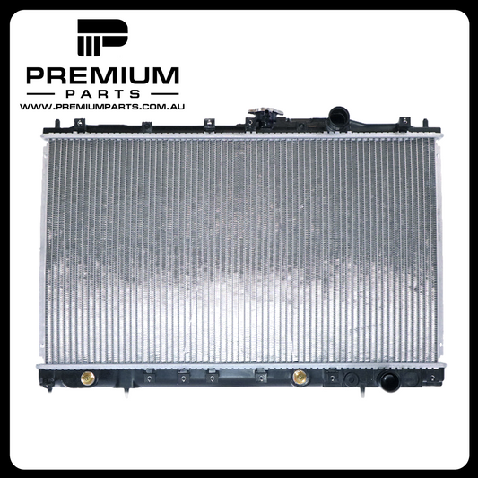Radiator 35 / 35 mm Plastic Aluminium 375 x 648 x 26 mm Manual/Auto 2.0L & 2.0L V6 L 4G63,6A12 Aftermarket Suits Mitsubishi Galant HJ 1993 to 1996