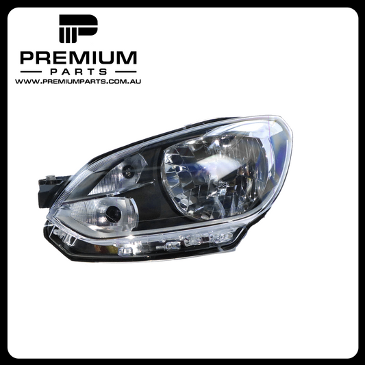 Halogen Electric Adjust Head Lamp Left Side  Suits Volkswagen Up AA 2012 to 2014