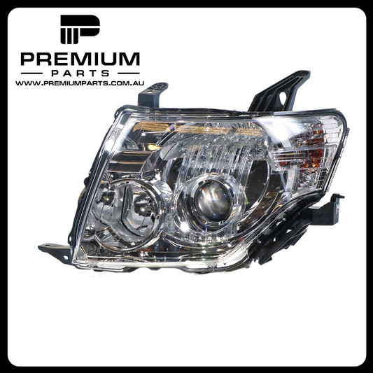Xenon Head Lamp Left Side Genuine Suits Mitsubishi Pajero NW 2011 to 2014
