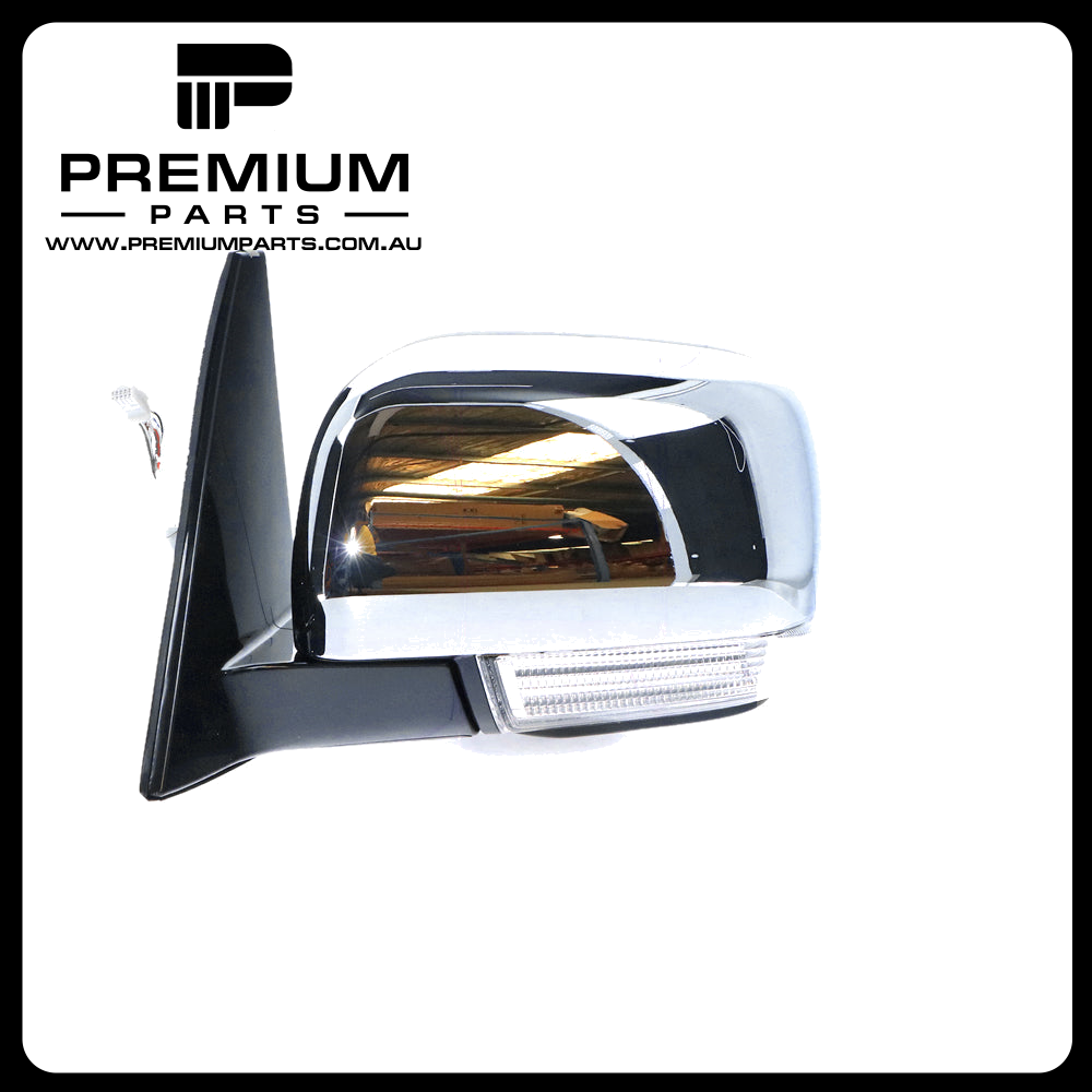 Chrome Door Mirror With Indicator Left Side Genuine suits Mitsubishi Pajero 2008 On
