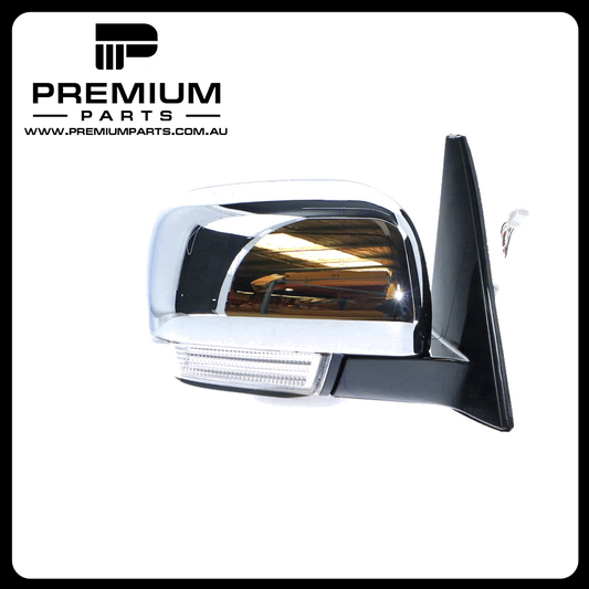Chrome Door Mirror With Indicator Right Side Genuine suits Mitsubishi Pajero 2008 On
