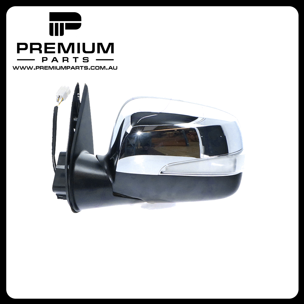 Chrome Door Mirror Electric Adjust with Indicator Left Side Genuine suits Holden Rodeo & Isuzu D-Max