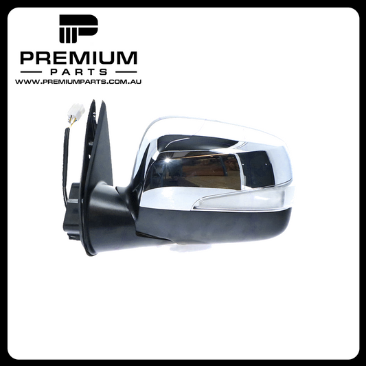 Chrome Door Mirror Electric Adjust with Indicator Left Side Genuine suits Holden Rodeo & Isuzu D-Max