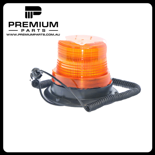 Amber Strobe Light - 12/110V, 60 FPM, Magnetic Base