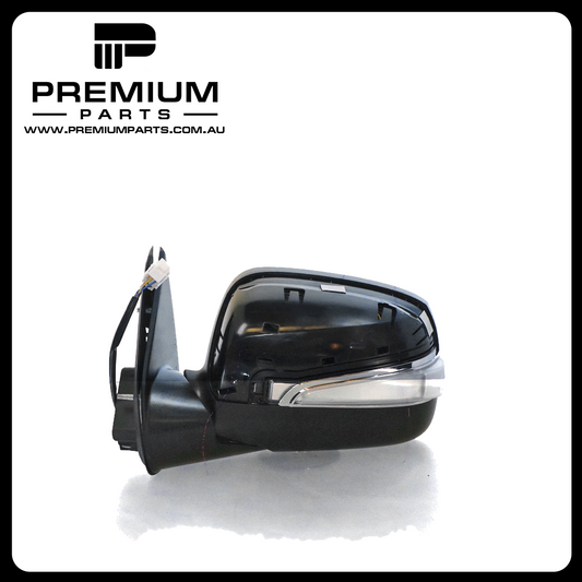 Black Door Mirror Electric Adjust with Indicator Left Side Genuine suits Holden Rodeo & Isuzu D-Max