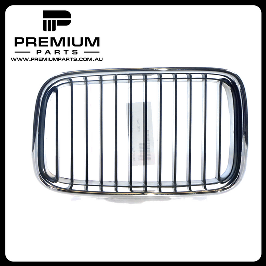 Chrome/Black Grille Left Side Aftermarket Suits BMW 3 Series E36 1991 to 1996