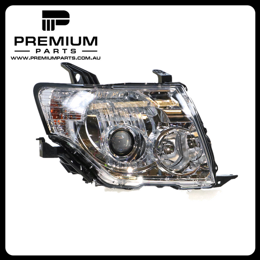 Xenon Chrome Head Lamp Right Side Genuine suits Mitsubishi Pajero Exceed 2006 to 2009