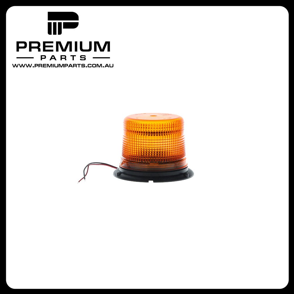 Amber Strobe Light - 12/24V, 70 FPM, Flange Base