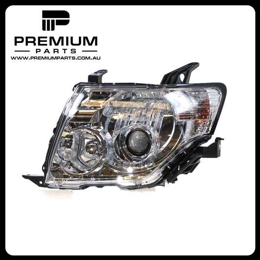 Xenon Chrome Head Lamp Left Side Genuine suits Mitsubishi Pajero Exceed 2006 to 2009