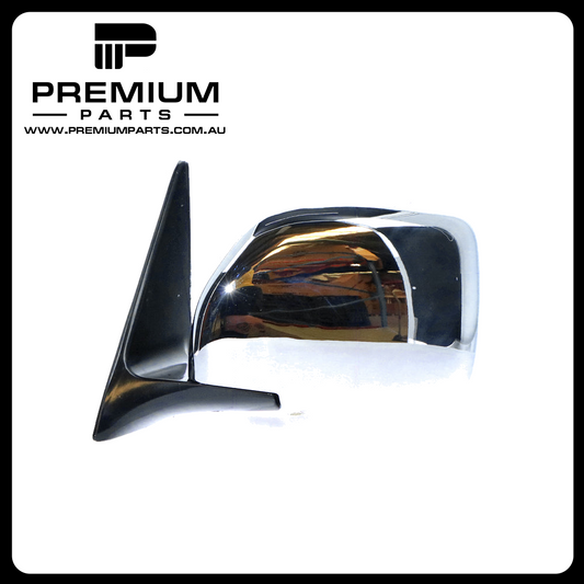 Chrome Door Mirror Left Side Aftermarket Suits Toyota Landcruiser 100 SERIES 1998 to 2007