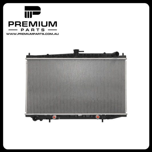 Radiator 35 / 35 mm Plastic Aluminium 380 x 688 x 26 mm Automatic 2.4L L KA24 Aftermarket Suits Nissan Bluebird U13 1993 to 1997